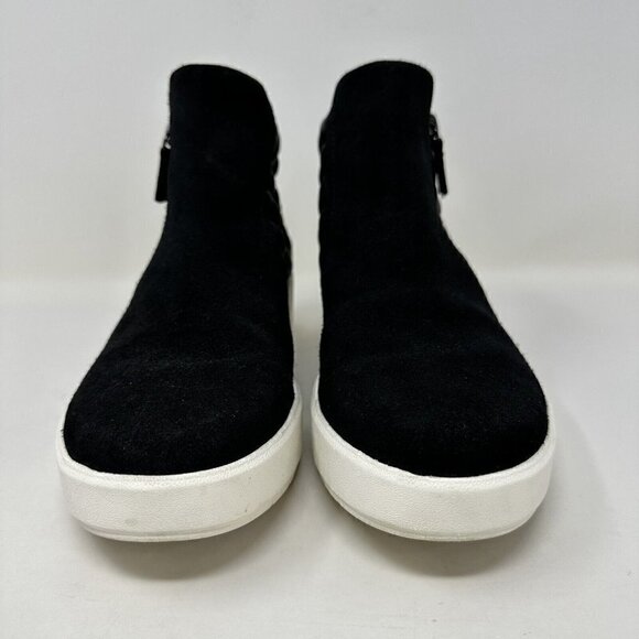 Clarks Ankle Boots Layton Scene black leather zip quilted Size 9.5M - Picture 5 of 13